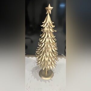 Gold metal Holiday Tree Decor
